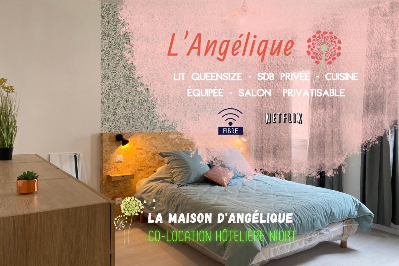 La Maison D'Angelique - Colocation Hoteliere A 150M Gare Tgv- Grande Cuisine Equipee & Salon - Fibre - Netflix Niort Luaran gambar