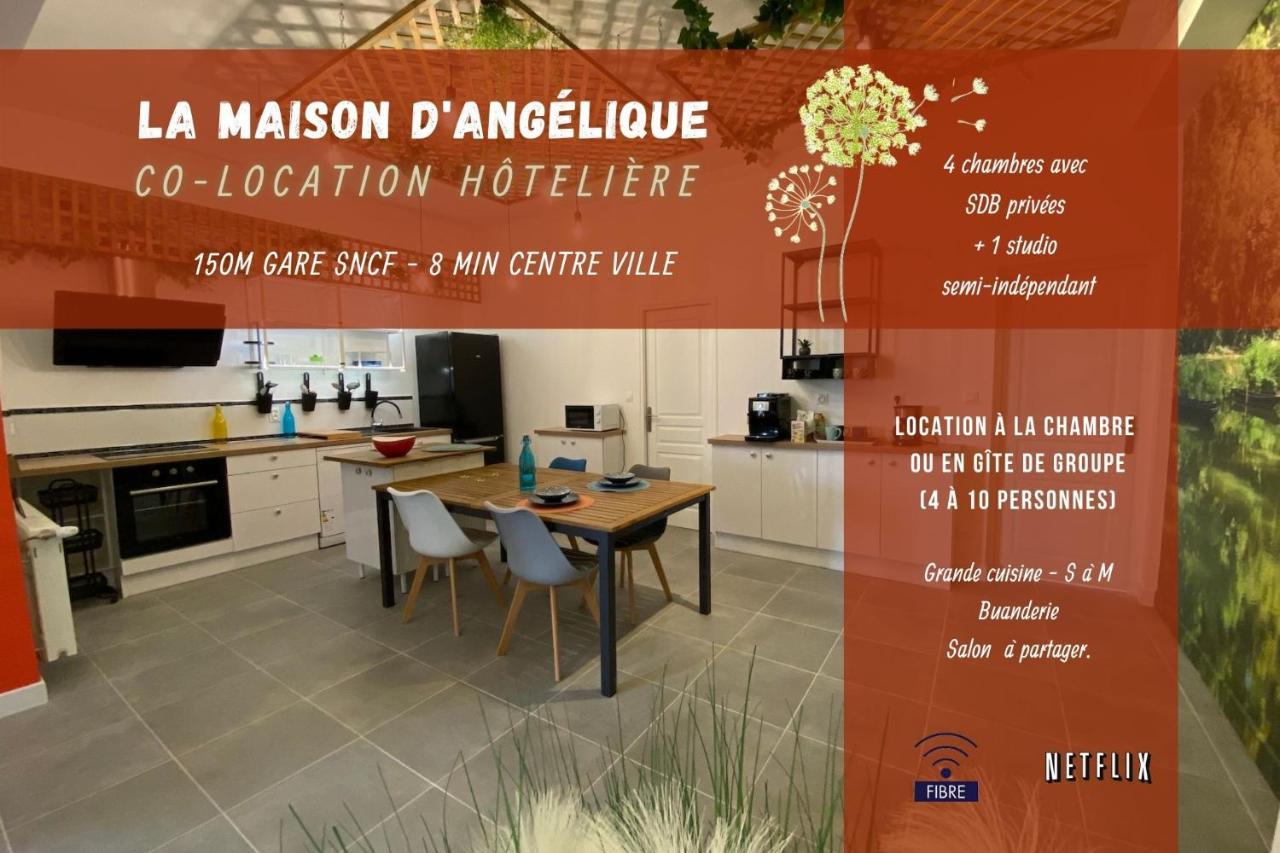 La Maison D'Angelique - Colocation Hoteliere A 150M Gare Tgv- Grande Cuisine Equipee & Salon - Fibre - Netflix Niort Luaran gambar