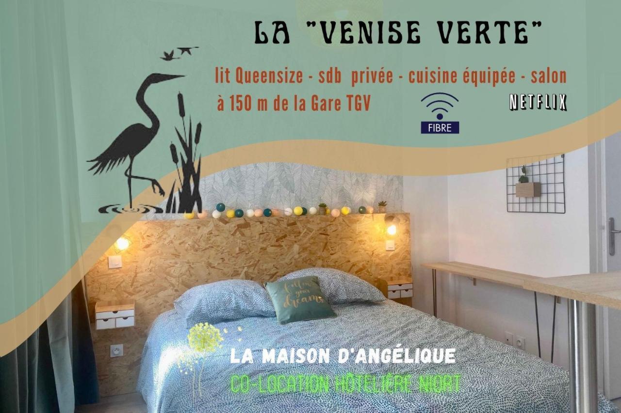 La Maison D'Angelique - Colocation Hoteliere A 150M Gare Tgv- Grande Cuisine Equipee & Salon - Fibre - Netflix Niort Bilik gambar