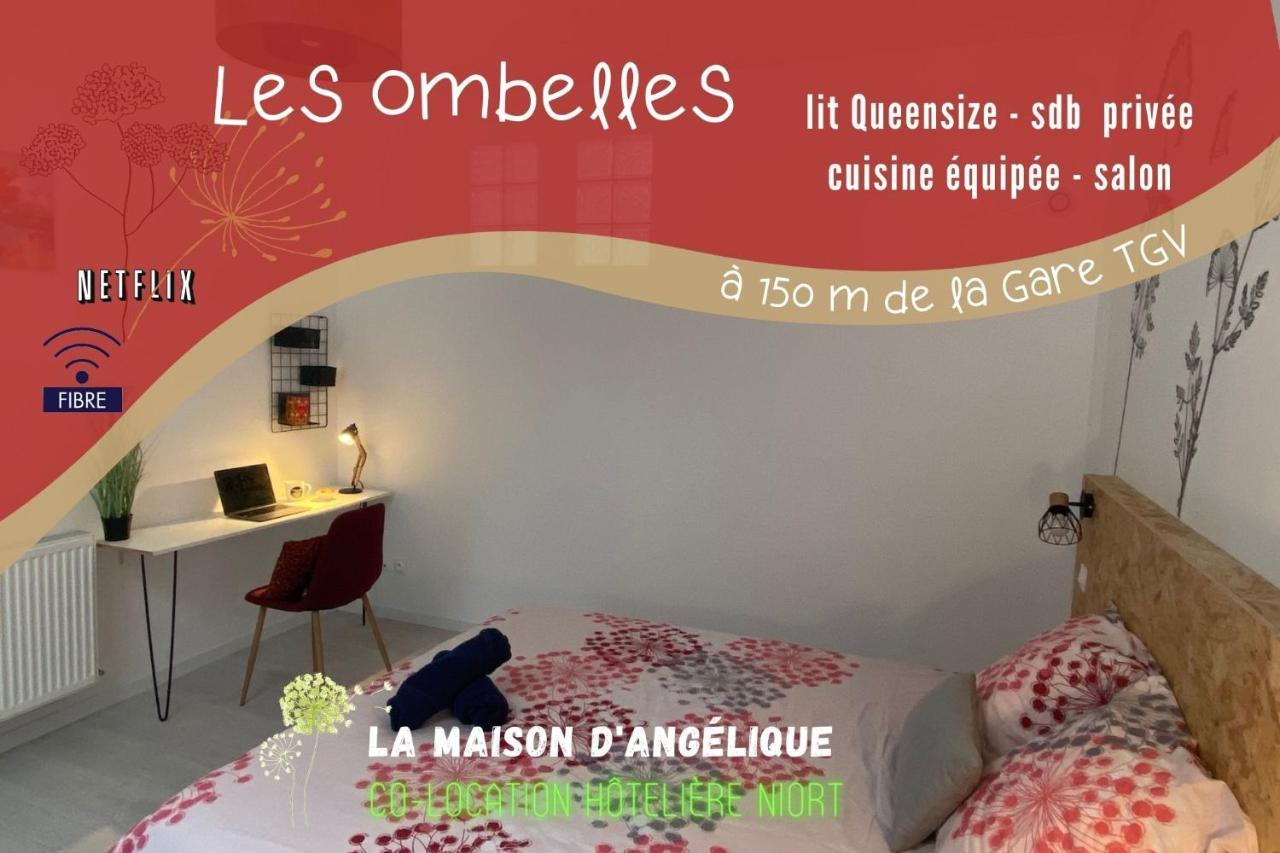 La Maison D'Angelique - Colocation Hoteliere A 150M Gare Tgv- Grande Cuisine Equipee & Salon - Fibre - Netflix Niort Bilik gambar